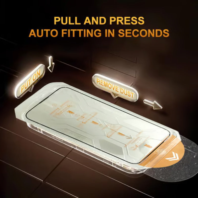 Phone Screen Protector Tempered Glass Dust-Free & Reusable