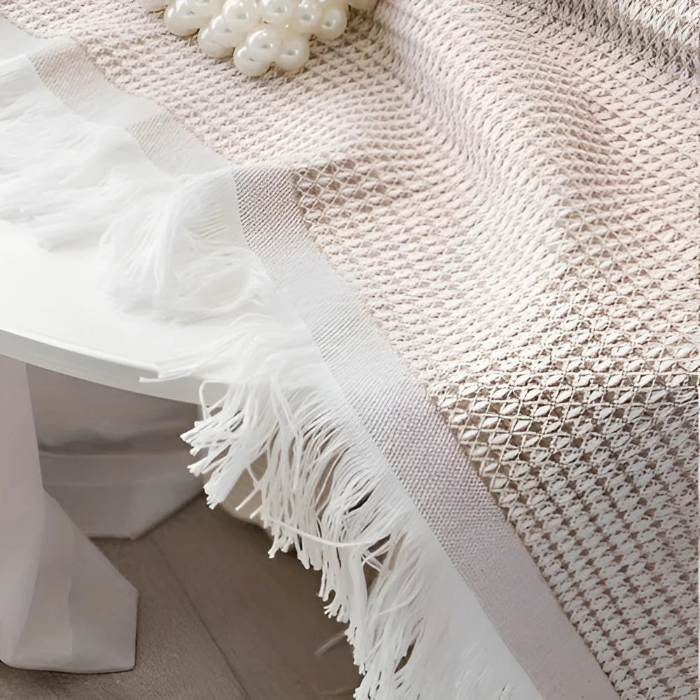Picnic Blanket Large Waterproof Backing Fringed Boho