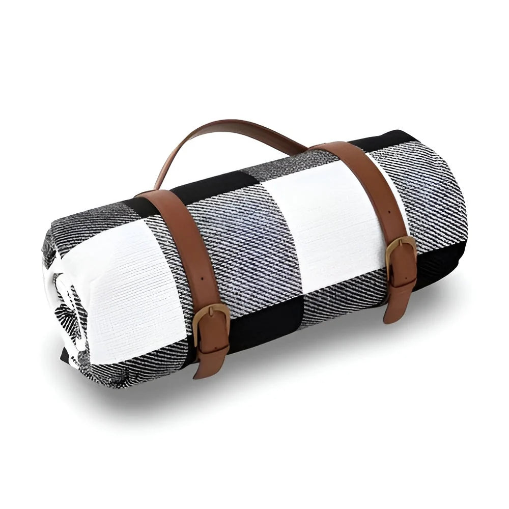 Picnic Blanket Water-Repellent Underside Foldable With Carry Handle