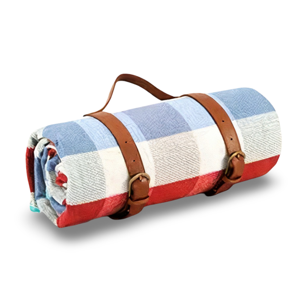 Picnic Blanket Waterproof PEVA Foldable With Carry Strap