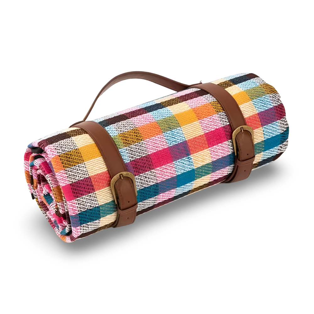 Picnic Blanket Waterproof PEVA Foldable With Carry Strap