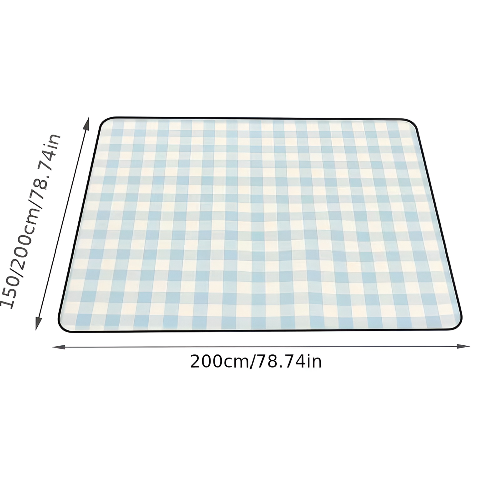 Picnic Blanket Waterproof PEVA Quilted Foam Foldable Handle