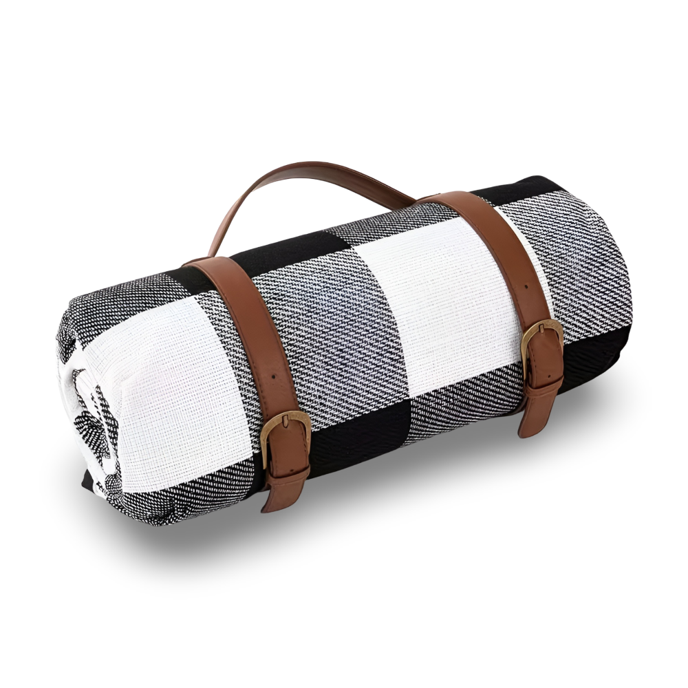 Picnic Blanket Waterproof PEVA Quilted Foam Foldable Handle