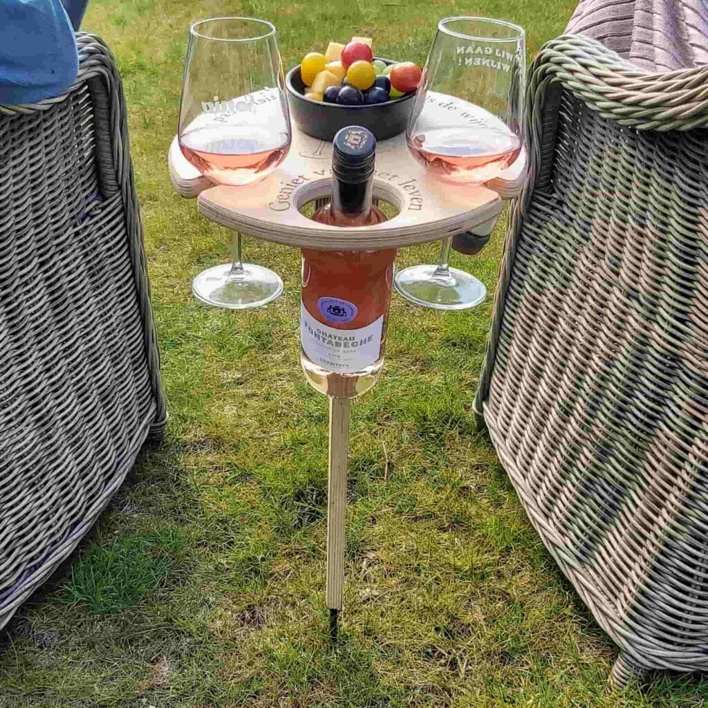 Picnic Table Foldable Tripod & Wine Holder