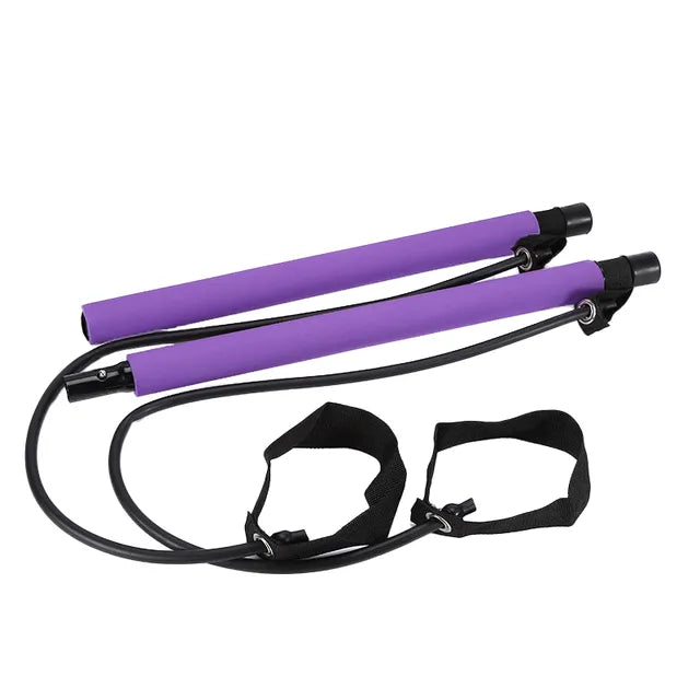Pilates Bar Adjustable Resistance Bands & Foot Loops
