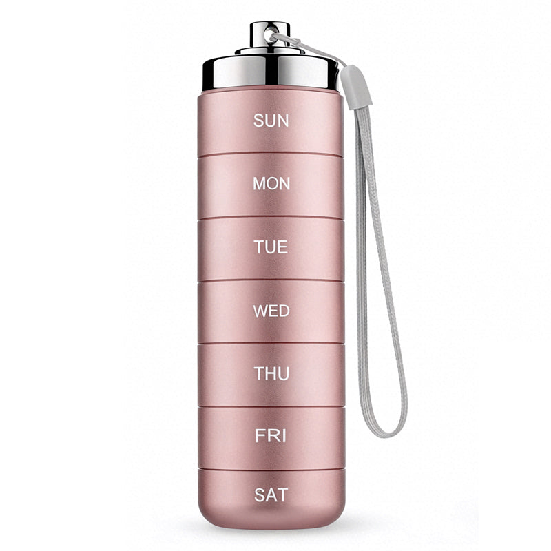 Pill Organizer 7-Day Aluminum Waterproof Twist Lock
