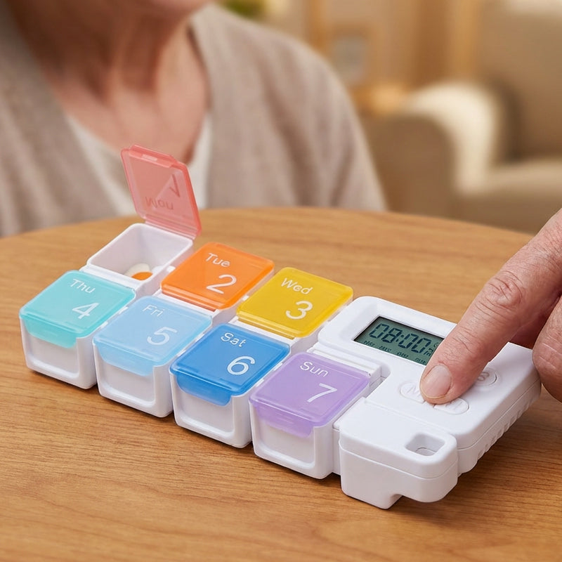Pill Organizer Digital Timer & 4 Alarms
