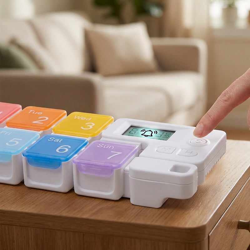 Pill Organizer Digital Timer & 4 Alarms