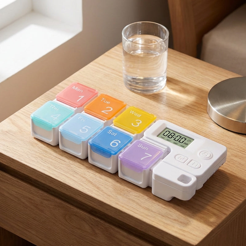 Pill Organizer Digital Timer & 4 Alarms