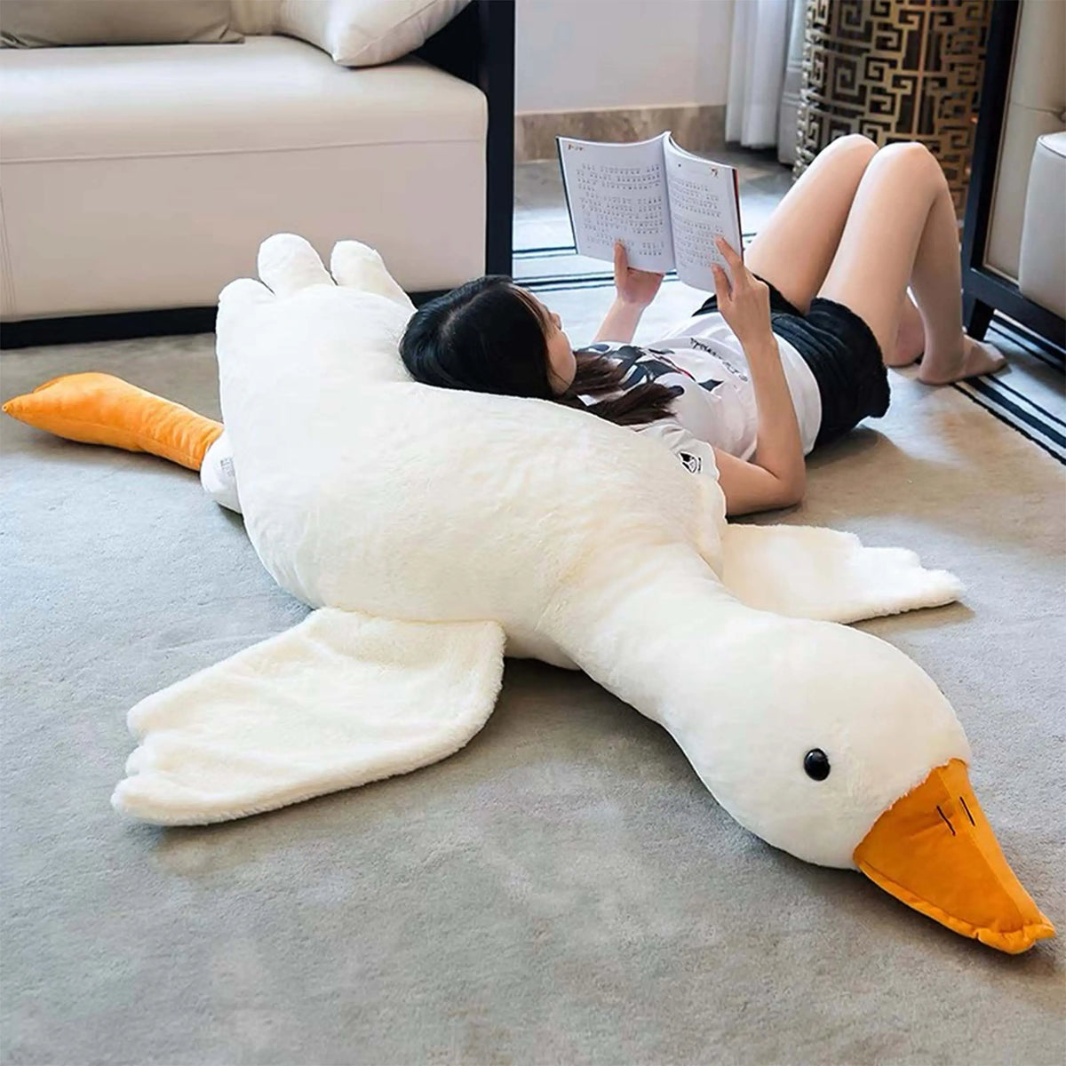 Pillow Extra Fluffy Goose Down Cotton Cover