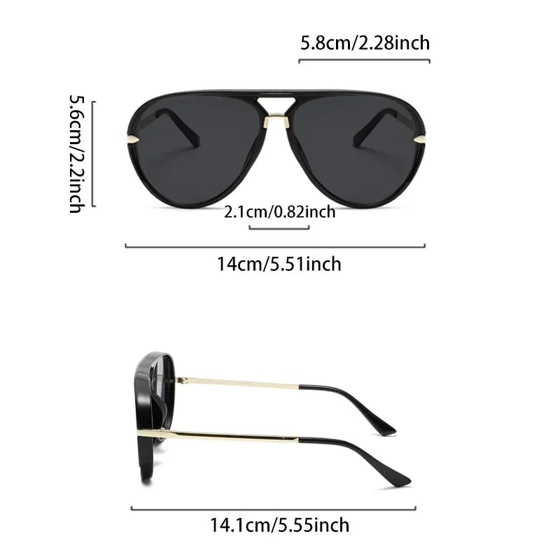 Pilot Sunglasses Double Bridge Lightweight