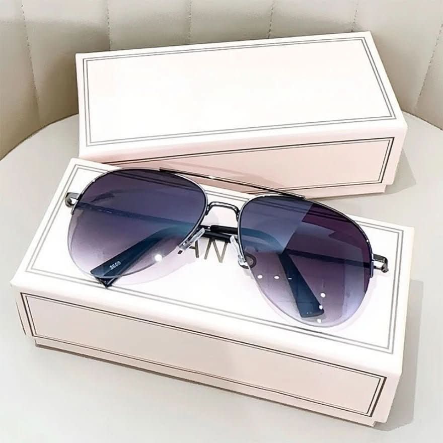 Pilot Sunglasses UV400 Gradient Lenses Lightweight Alloy Frame