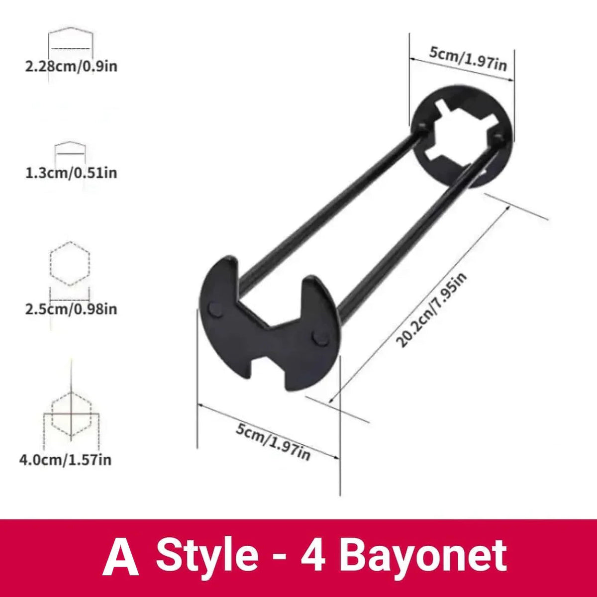 Pipe End Wrench 360 Degree Swivel Metal Non-Slip Handle
