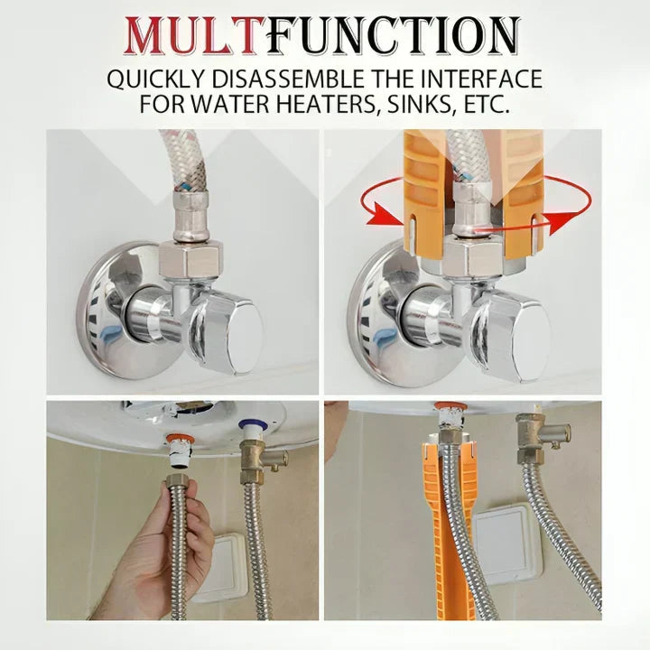 Pipe Wrench 8-in-1 Zinc Alloy Non-Slip Handle