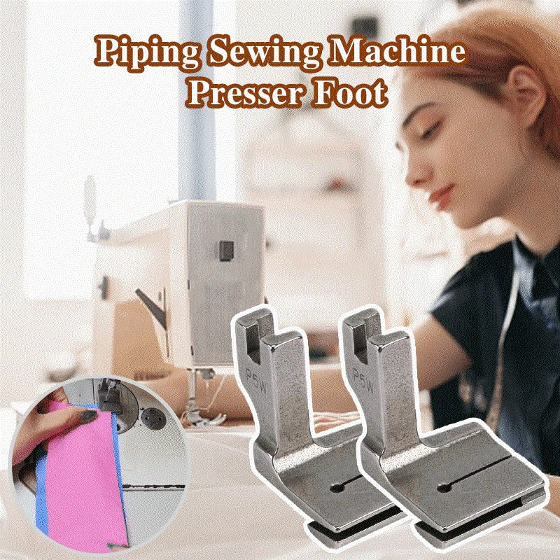 Piping Presser Foot Double-Layer Steel Automatic Fabric Guidance