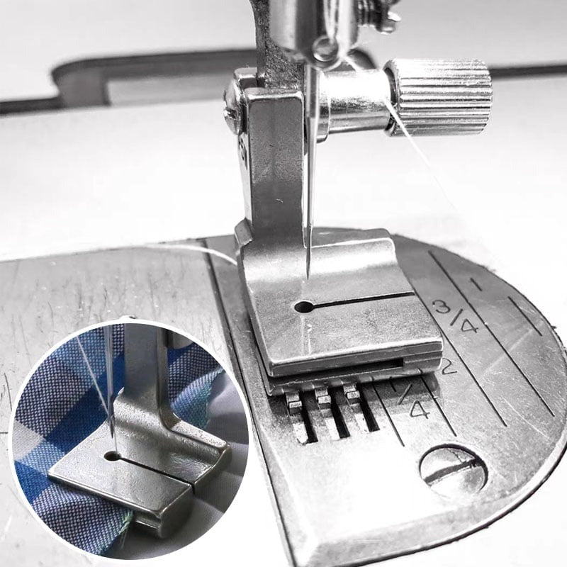 Piping Presser Foot Double-Layer Steel Automatic Fabric Guidance