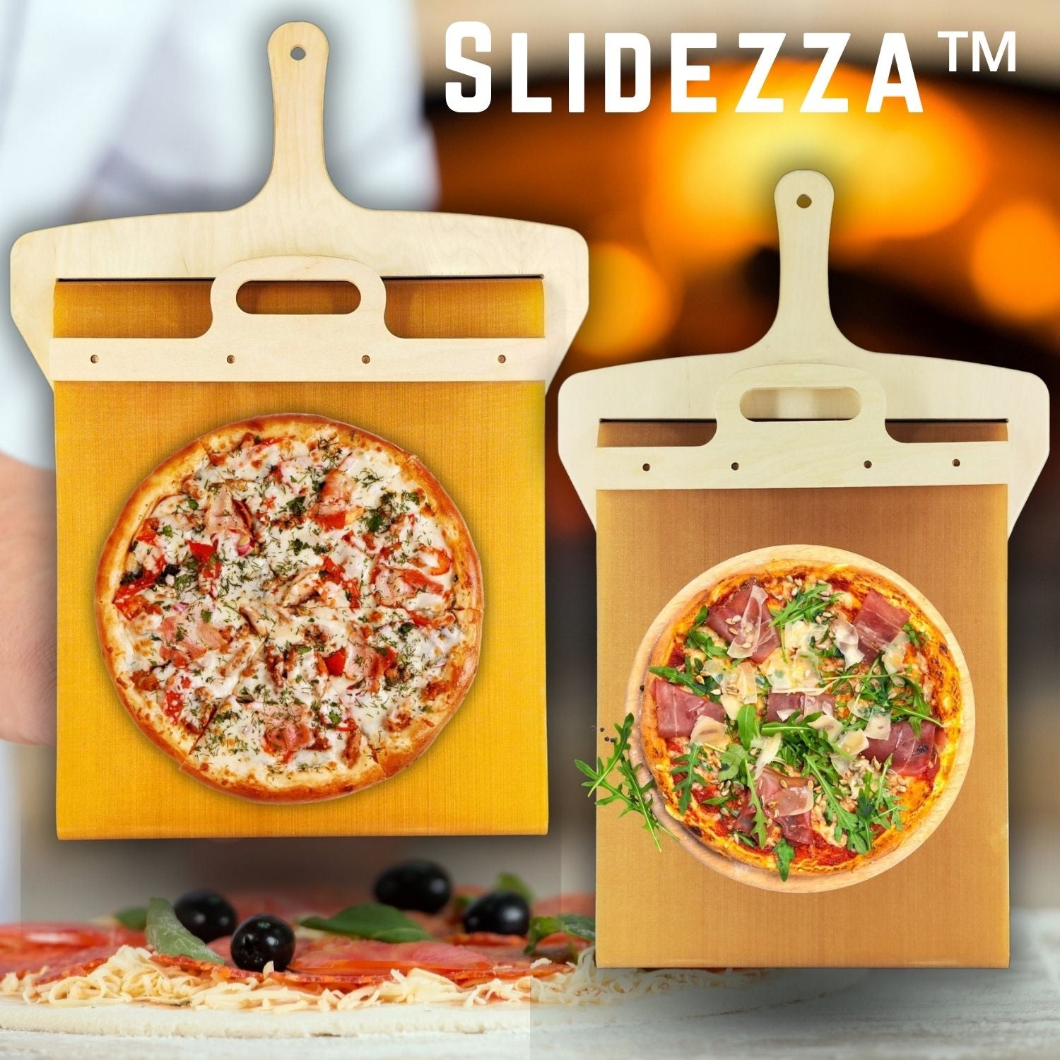 Pizza Peel Sliding Mechanism Food-Safe & Dishwasher-Safe