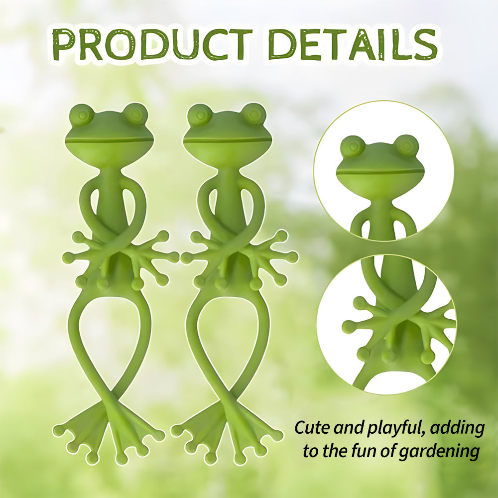 Plant Clips Frog-Shaped Weather-Resistant Set of 5