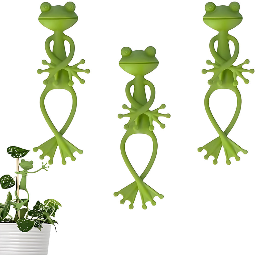 Plant Clips Frog-Shaped Weather-Resistant Set of 5