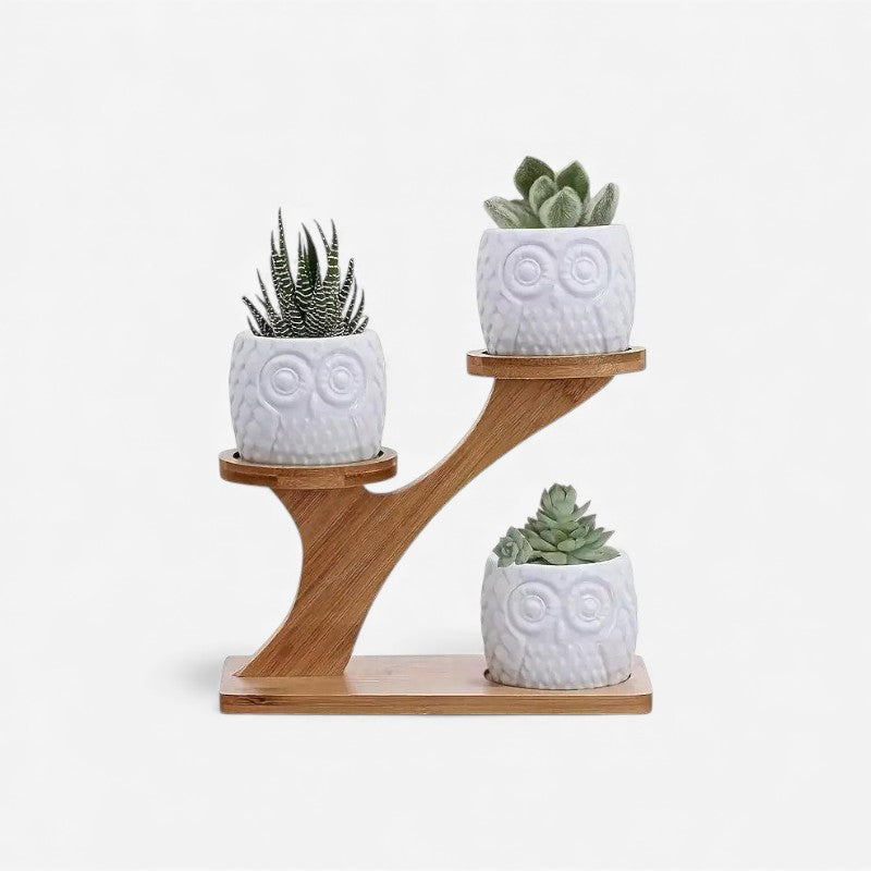 Plant Stand Bamboo 3-Tier Tree-Shaped