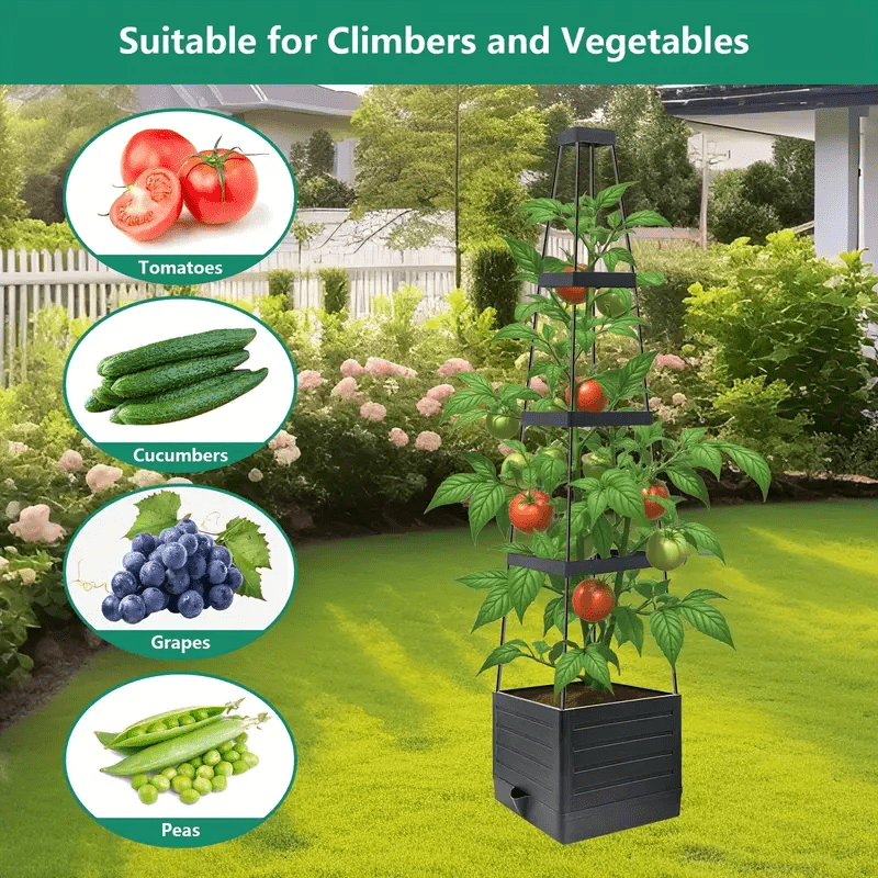 Planter Box Self-Watering Reservoir & Trellis