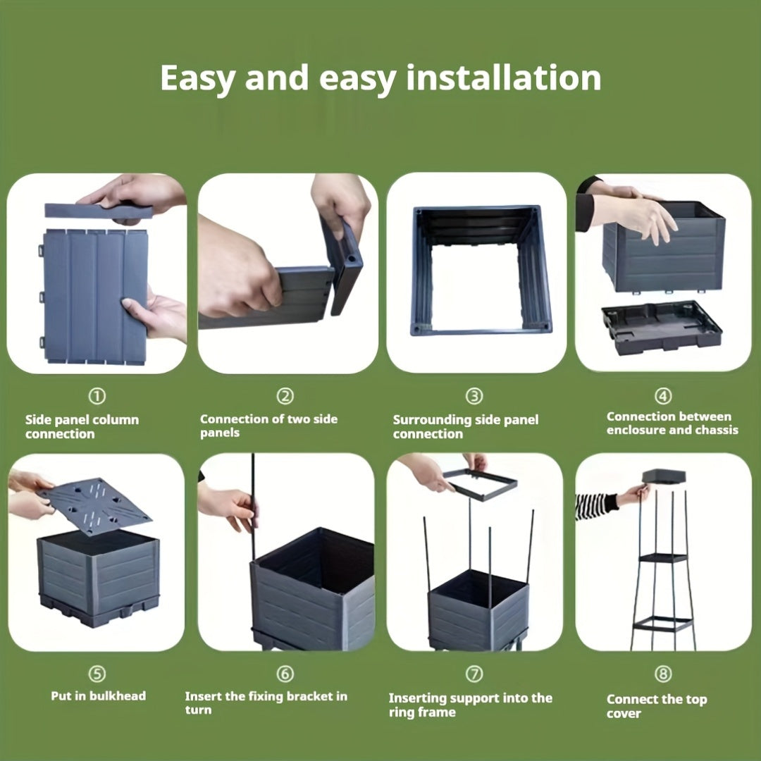 Planter Box Self-Watering Reservoir & Trellis