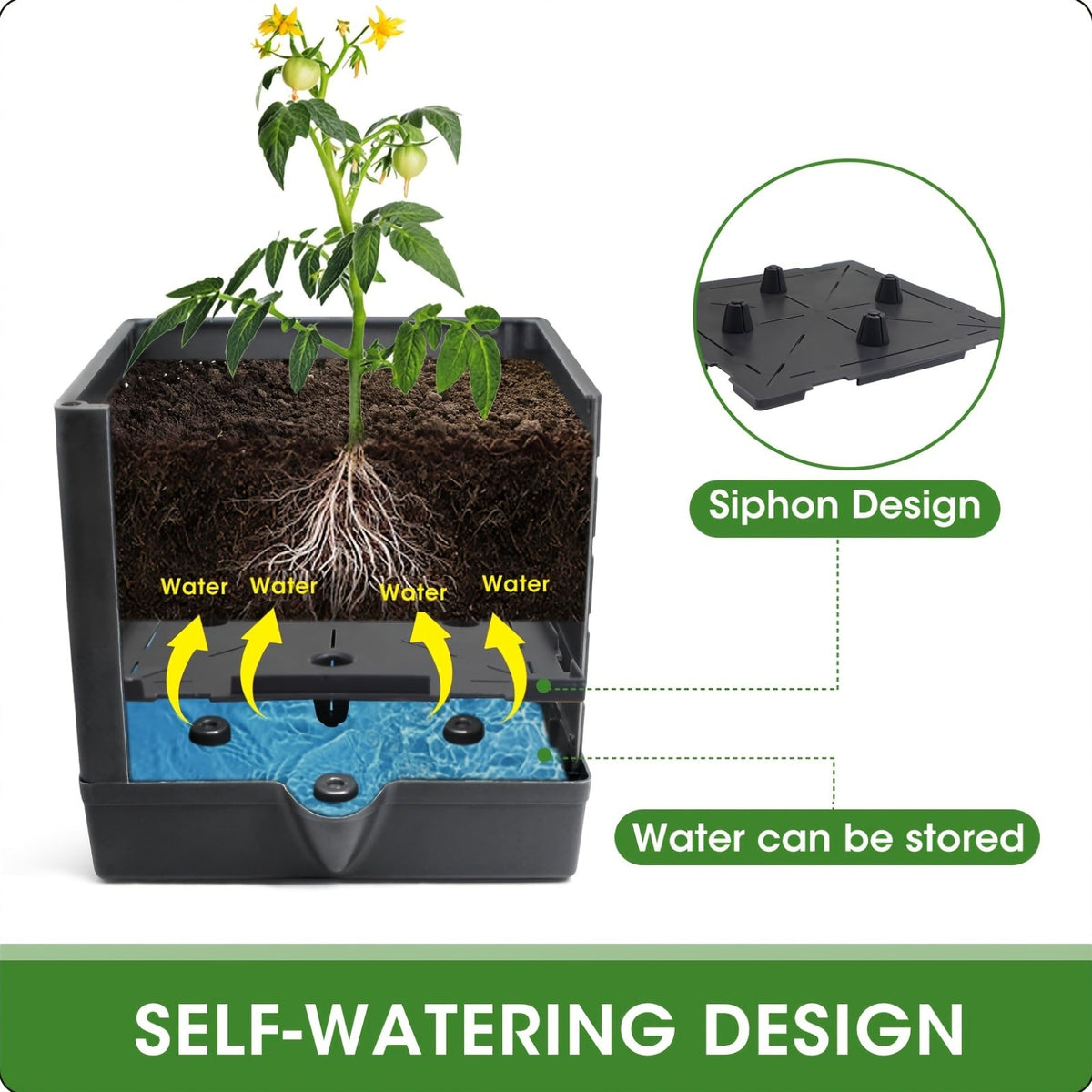 Planter Box Self-Watering Reservoir & Trellis