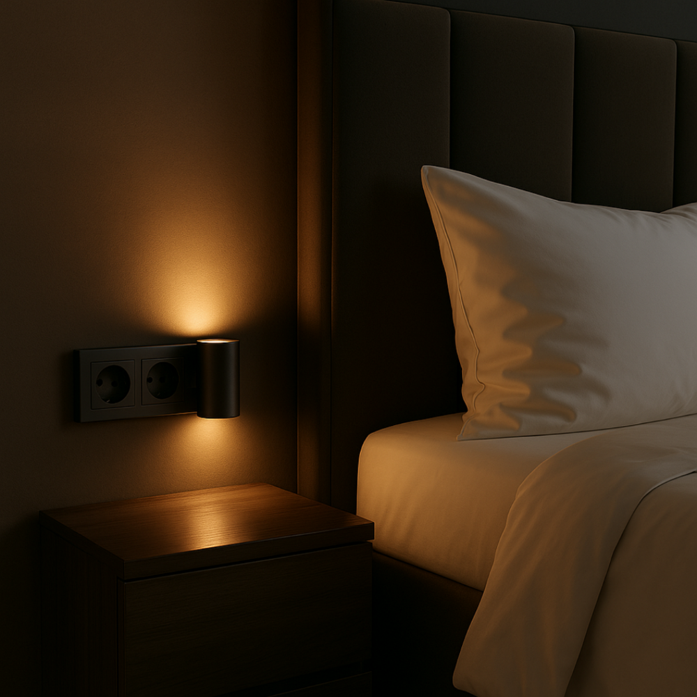 Plug-In Night Light Rotary Dimmer Warm White LED