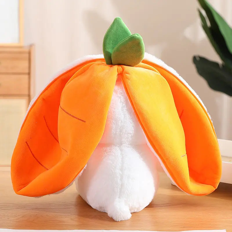 Plush Bunny Hidden Compartment Carrot & Strawberry