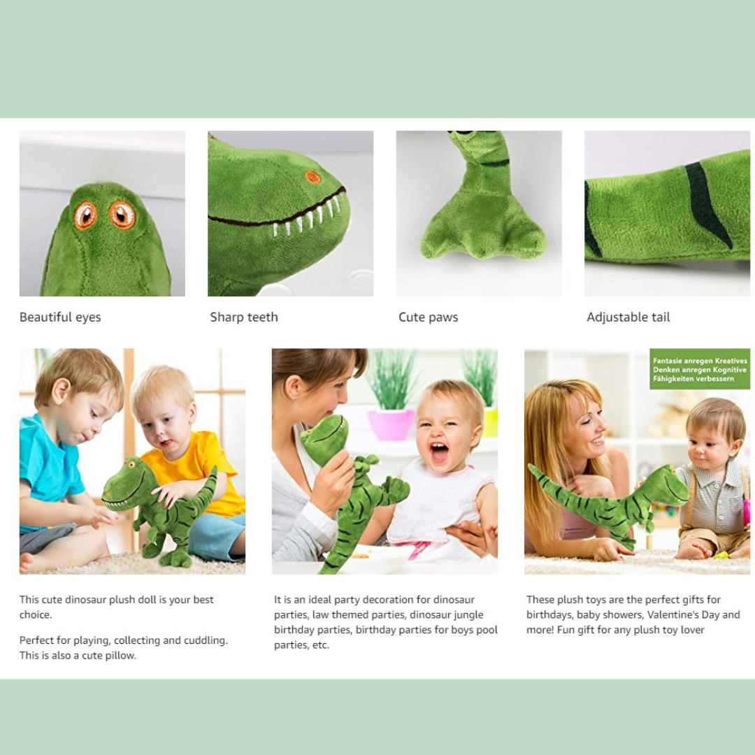 Plush Dinosaur Realistic T-Rex Super-Soft Machine Washable