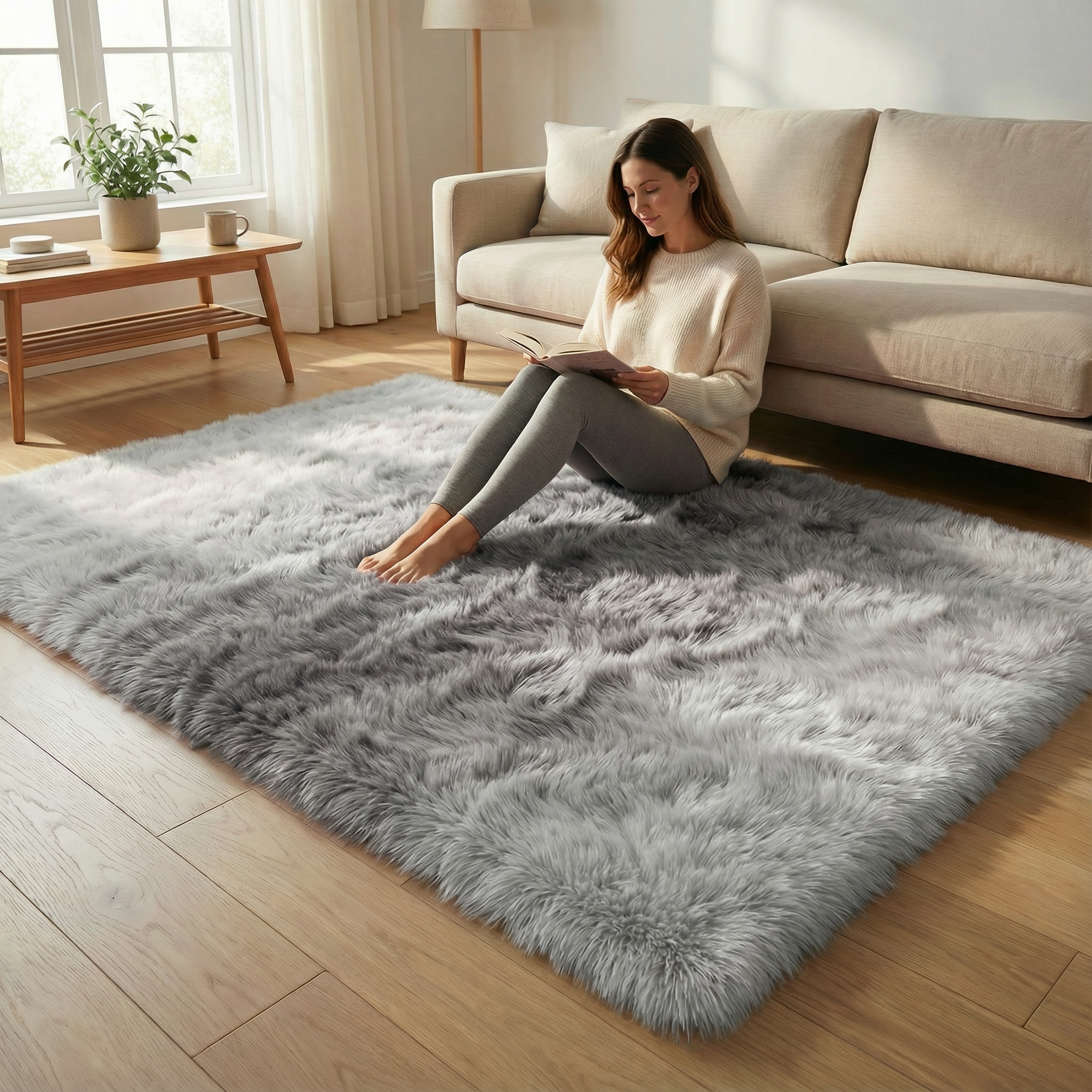 Plush Rug Gradient Design 4 cm Pile