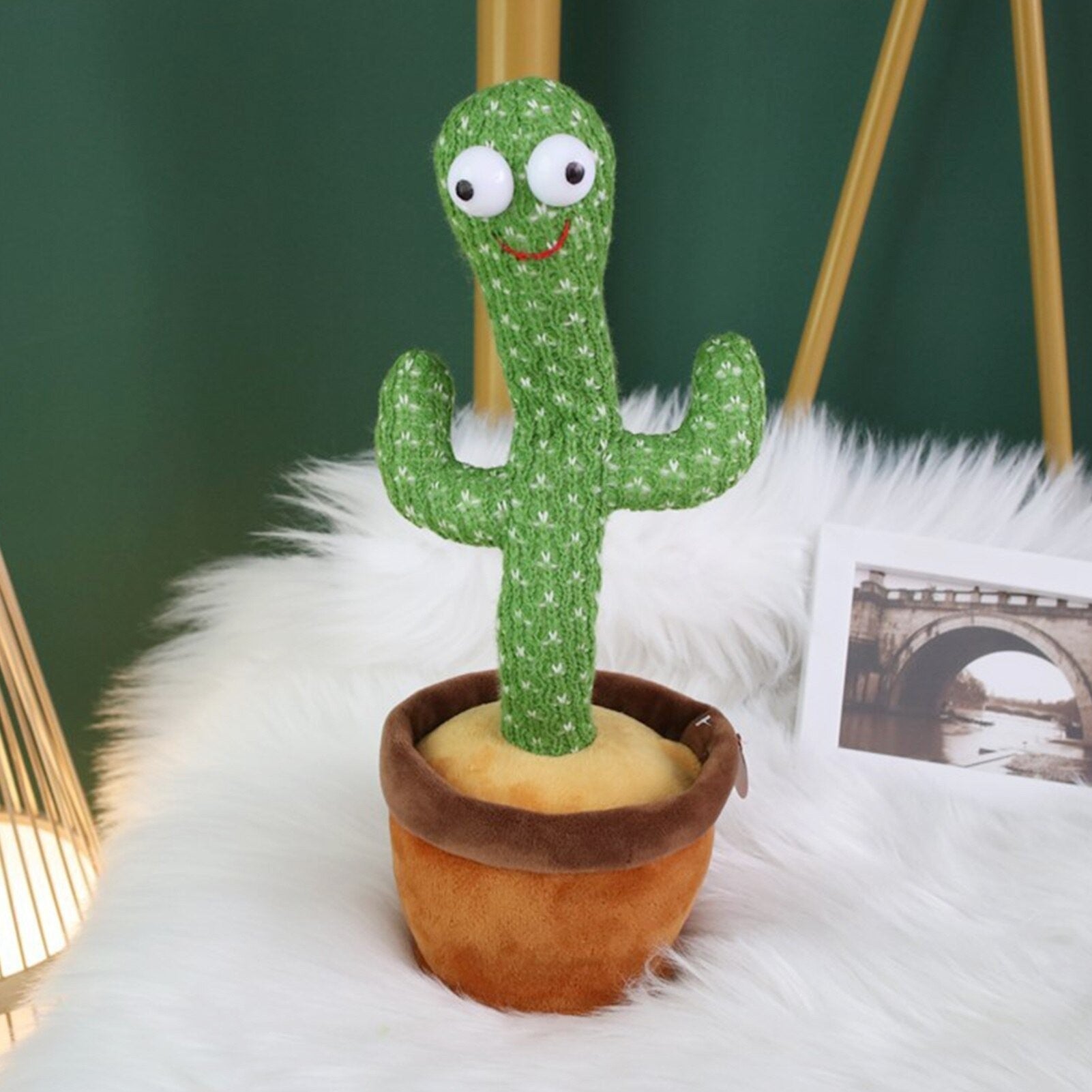 Plush Toy Cactus Dancing 120 Songs Recordable LED Lights