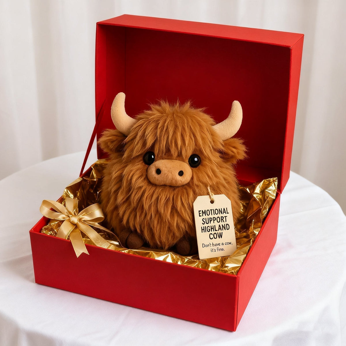 Plush Toy Highland Cow Ultra-Soft With Inspiring Tag