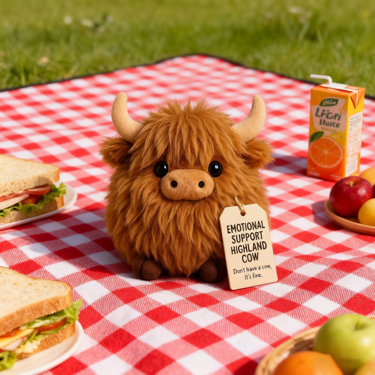 Plush Toy Highland Cow Ultra-Soft With Inspiring Tag