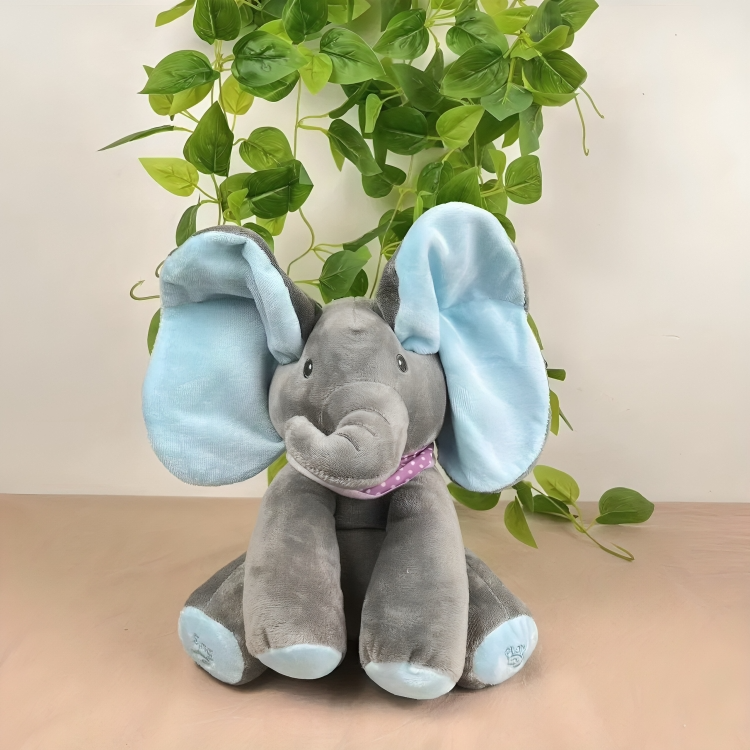 Plush Toy Soft Interactive Peek-A-Boo Elephant