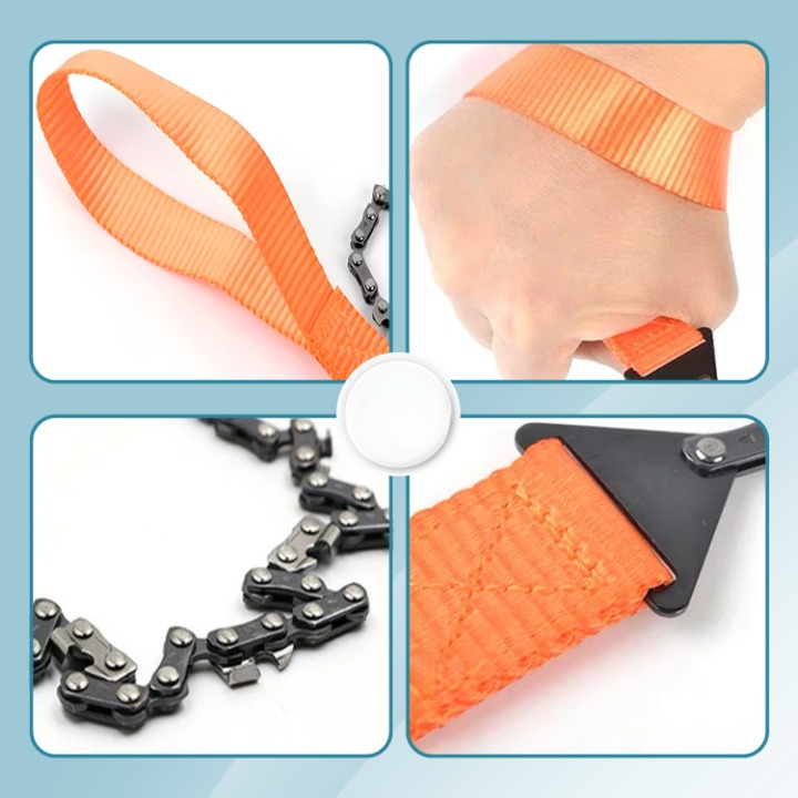 Pocket Chainsaw Foldable 65 Mn Steel Magnesium Firestarter