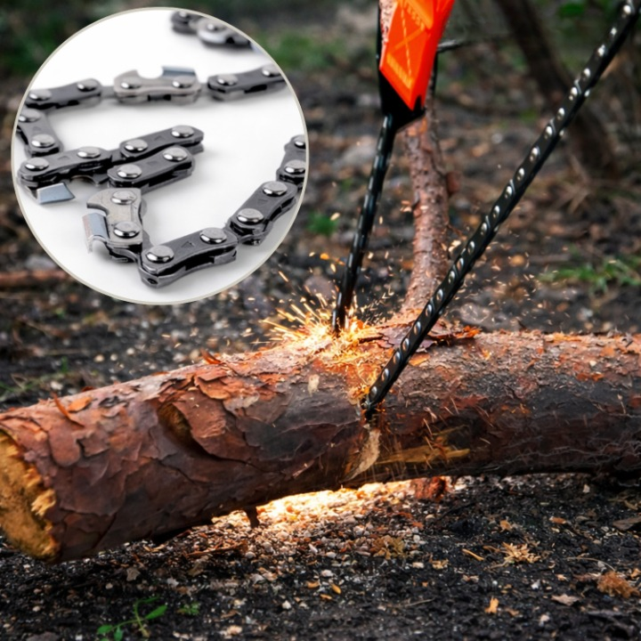 Pocket Saw Foldable 65Mn Steel & Fire Starter