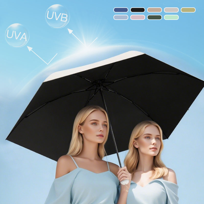 Pocket Umbrella UPF50 Reinforced Vinyl-Coated Canopy & Wind-Resistant Frame