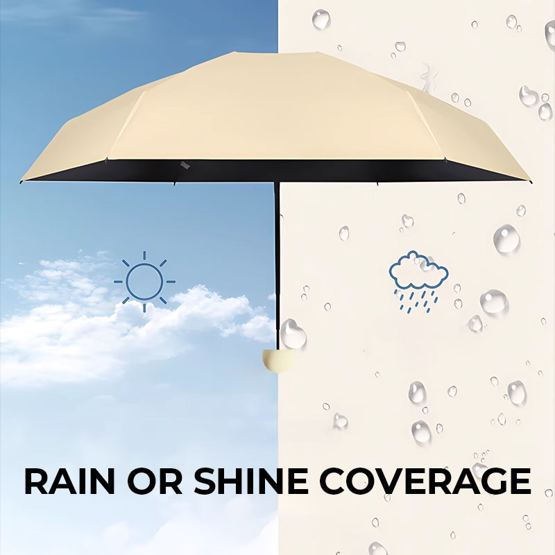 Pocket Umbrella UPF50 Reinforced Vinyl-Coated Canopy & Wind-Resistant Frame