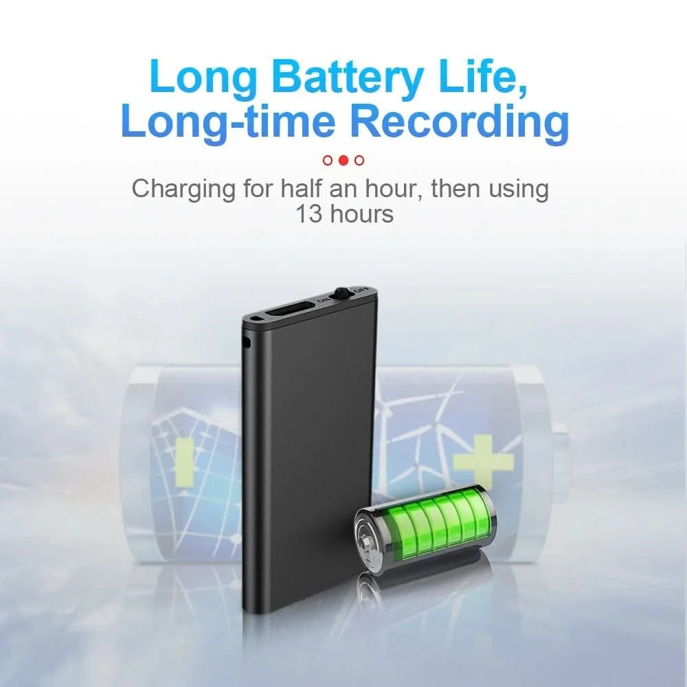 Pocket Voice Recorder Voice-Activated Up To 50 Hours