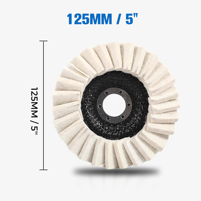 Polishing Disc Wool Felt Reinforced Backing Metal & Wood