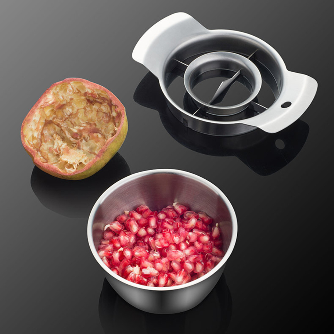 Pomegranate Deseeder Stainless Steel Integrated Seed Bowl Non-Slip Base