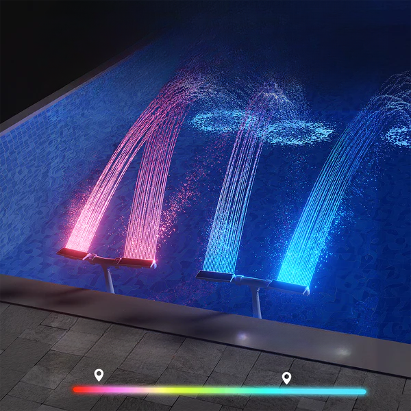 Pool Fountain Solar-Powered RGB LED Remote & App Control