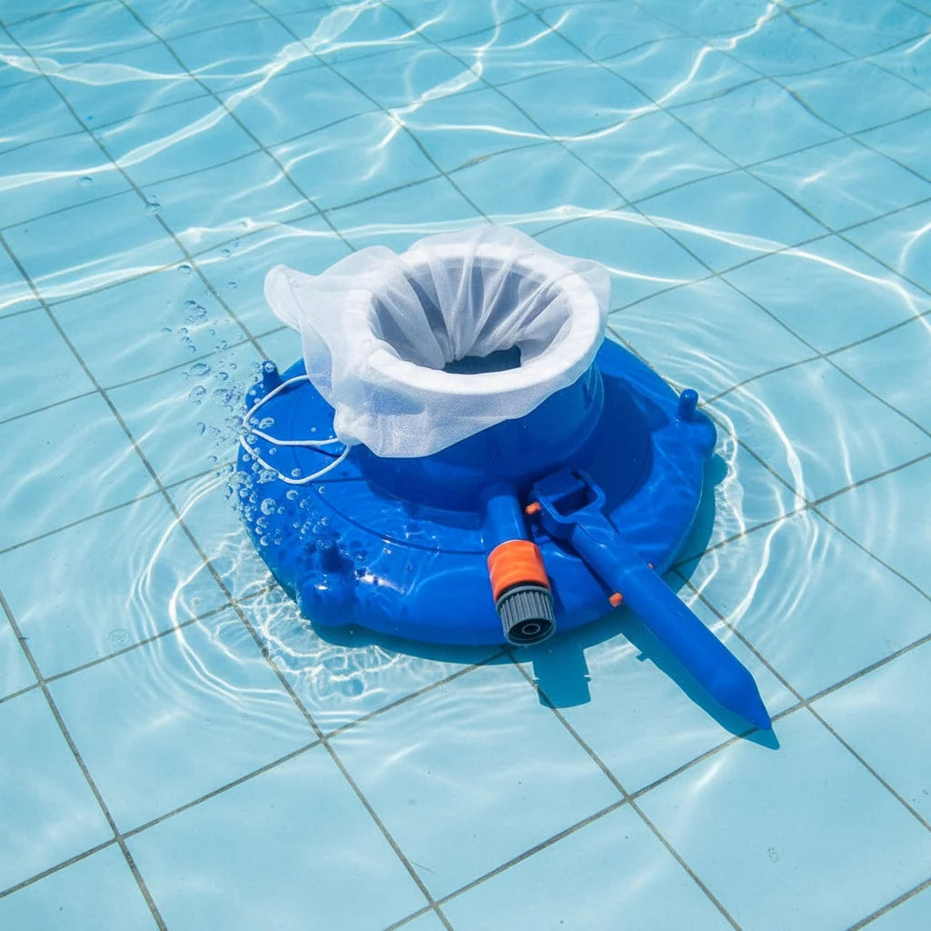 Pool Vacuum Water-Powered & Chemical-Free Reusable Mesh Bag