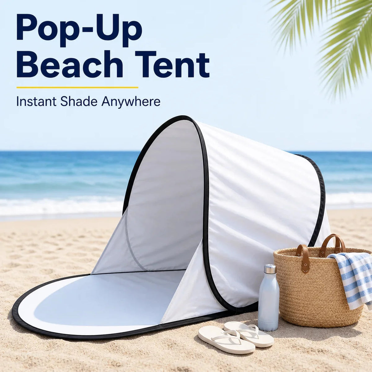 Pop-Up Beach Tent Automatic UV Protection & Ground Mat