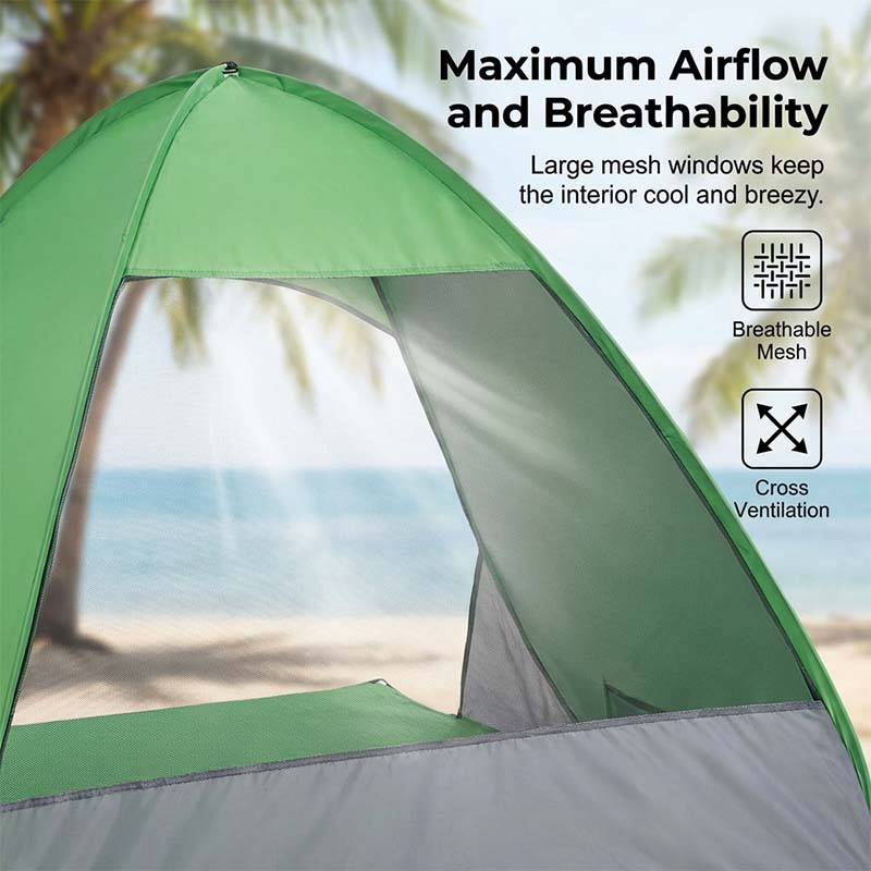 Pop-Up Beach Tent Quick Setup 98% UV Protection