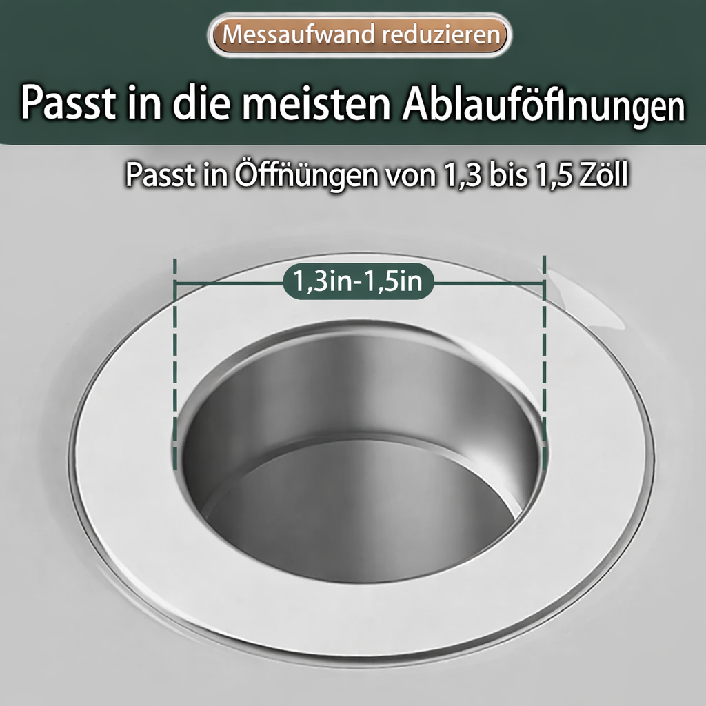 Pop-Up Drain Stopper Anti-Clog Filter Tool-Free Install