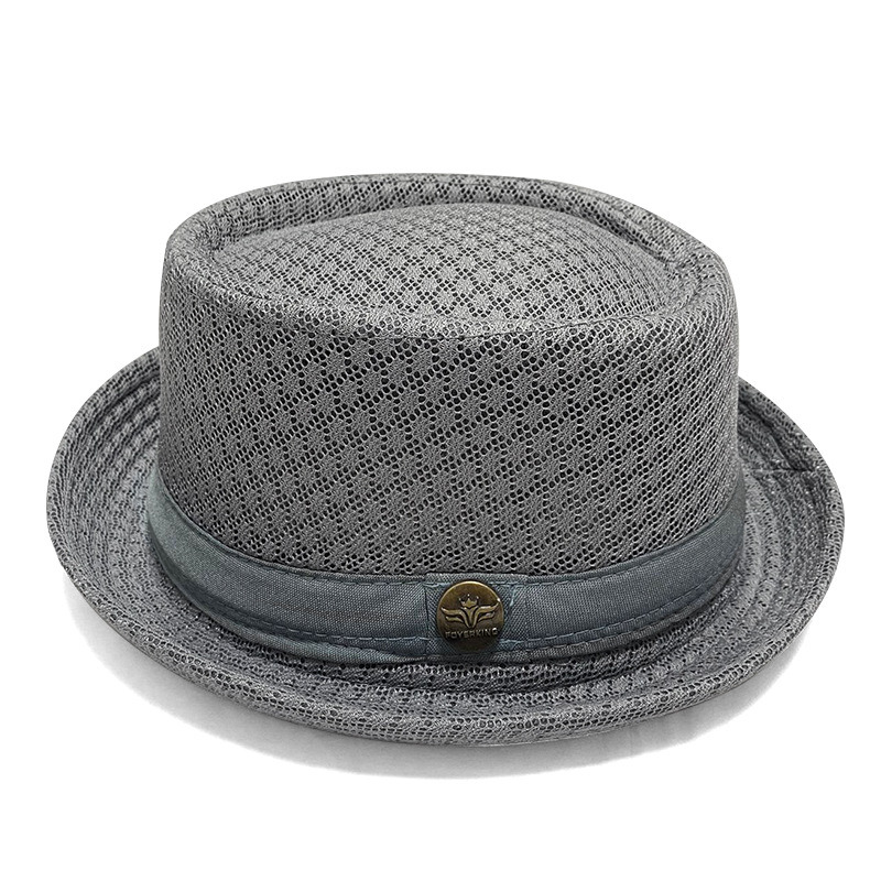 Pork Pie Hat Breathable Polyester Mesh Sweat Absorbing Band