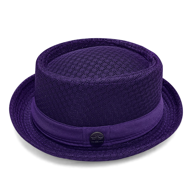 Pork Pie Hat Breathable Polyester Mesh Sweat Absorbing Band