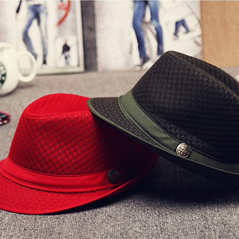 Pork Pie Hat Breathable Polyester Mesh Sweat Absorbing Band